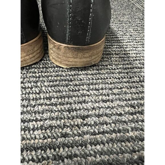 Musse & Cloud Caila Ankle Boots Women's 39/ 8 Black Leather Perforated Bootie - Picture 6 of 10